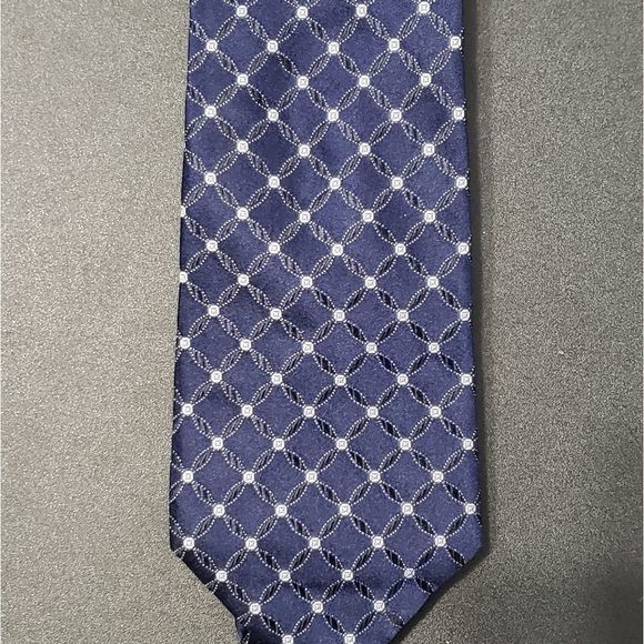 Sean John Blue/White Abstract print Tie - Picture 2 of 4